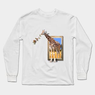 3D giraffe Long Sleeve T-Shirt